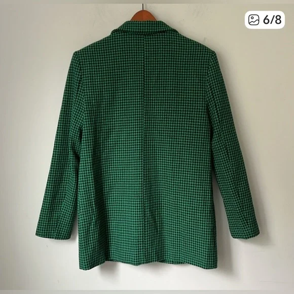 Lovers + Friends Emerald Houndstooth Blazer - Picture 3 of 9